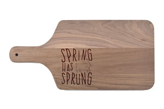 Spring Has Sprung 17&#x22; x 8&#x22; Walnut Paddle Cutting Board